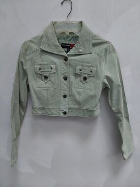 Marcelle Renee Leather Vintage Crop  Jacket Y2K Small